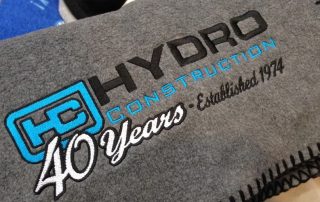 Hydro Construction Embroidered Blanket